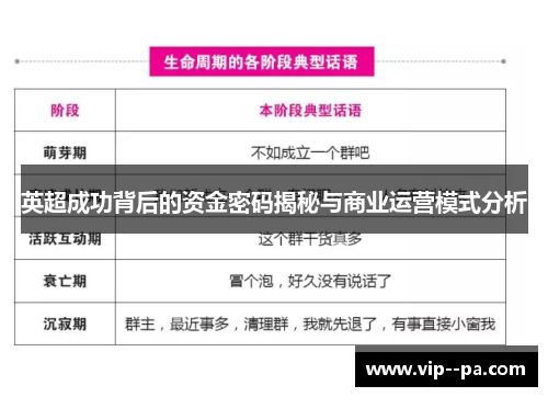 英超成功背后的资金密码揭秘与商业运营模式分析